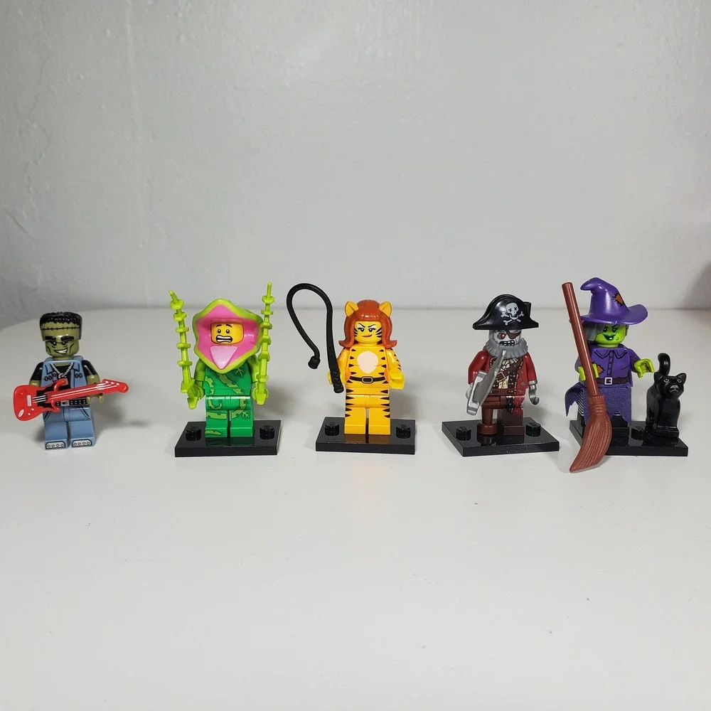 Lego Series 14 Monsters Minifigures Frankenstein Rocker Pirate Witch Plant Tiger